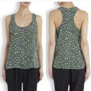 JOIE Neely 100% Silk Leopard Animal Print Racerback Tank Top Size Medium